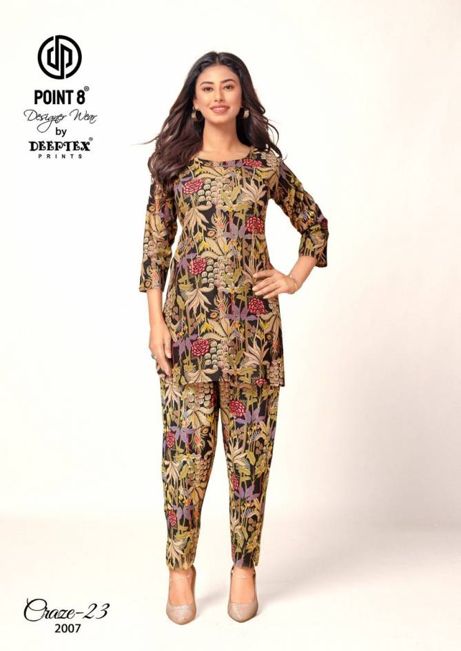 Craze 23 Vol 2 By Deeptex Cotton Printed Cord Set Ladies Top With Bottom Wholesalers In Delhi
